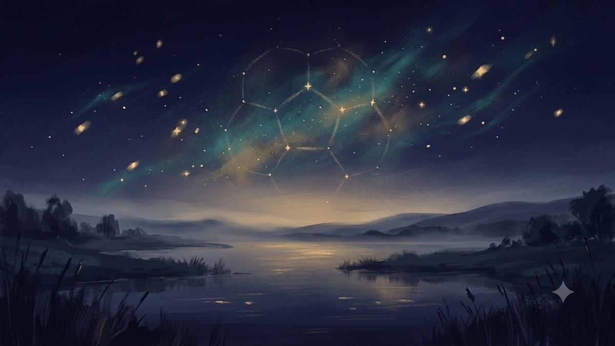 An atmospheric celestial landscape evoking Best Soccer Players.